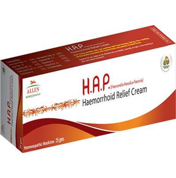 Allen H.A.P Haemorrhoid Relief Cream
tube of 25 gm Cream