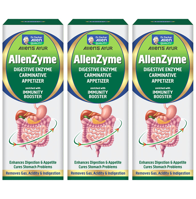 Allen Laboratories Allenzyme Digestive Enzyme Carminative Appetizer (250ml Each)
combo pack of 3 bottles
