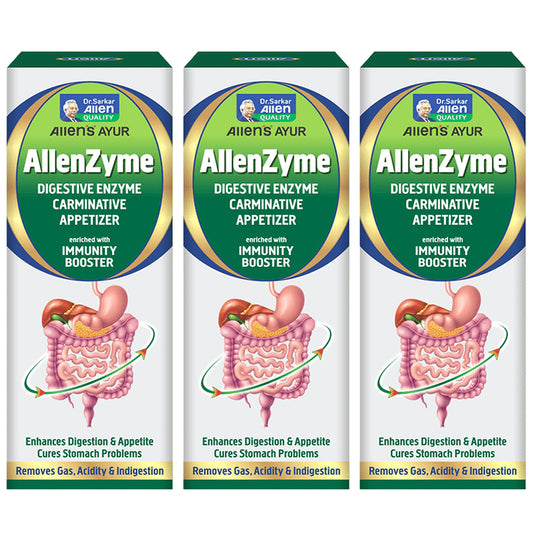 Allen Laboratories Allenzyme Digestive Enzyme Carminative Appetizer (250ml Each)
combo pack of 3 bottles