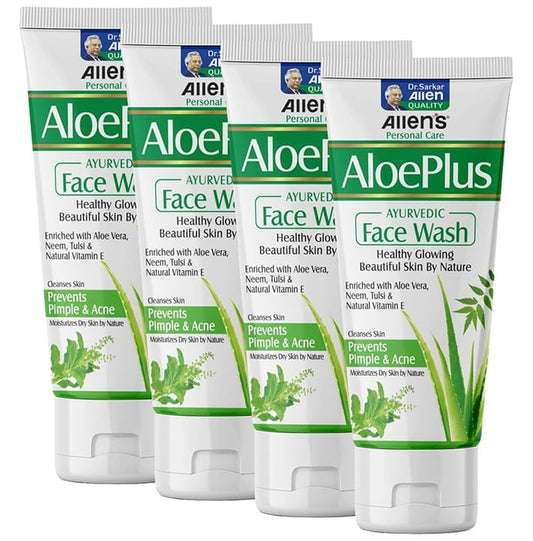 Allen Laboratories Aloe Plus Face Wash (100ml Each)
combo pack of 4 Tubes