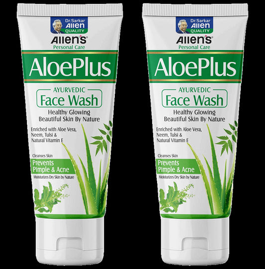 Allen Laboratories Aloe Plus Face Wash (100ml Each)
combo pack of 2 Tubes