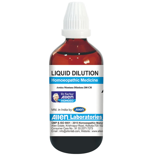 Allen Laboratories Arnica Montana Liquid Dilution 200 CH
bottle of 30 ml Dilution
