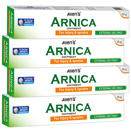 Allen Laboratories Arnica Ointment (25gm Each)
combo pack of 4 Tubes