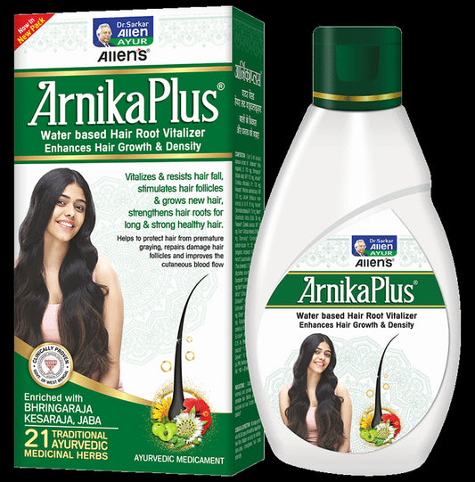 Allen Laboratories Arnika Plus Water Based Hair Root Vitalizer for Enhances Hair Growth & Density (100ml Each)
box of 1 Bottle