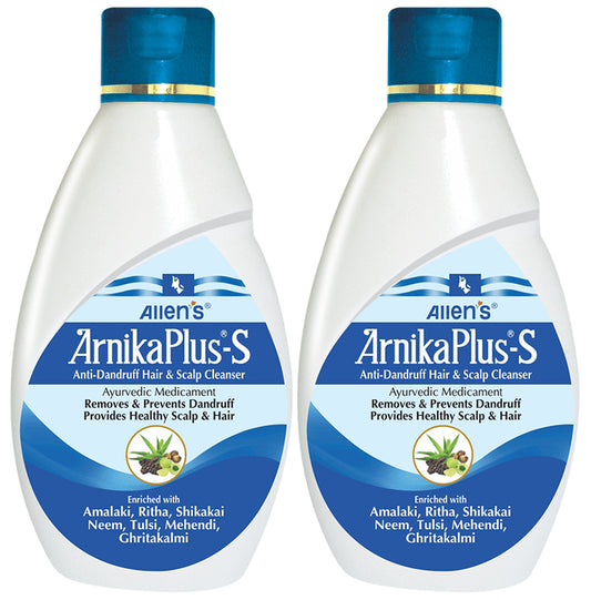 Allen Laboratories Arnika Plus-S Anti Dandruff Shampoo (100 ml Each)
combo pack of 2 bottles