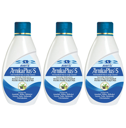 Allen Laboratories Arnika Plus-S Anti Dandruff Shampoo (100 ml Each)
combo pack of 3 bottles