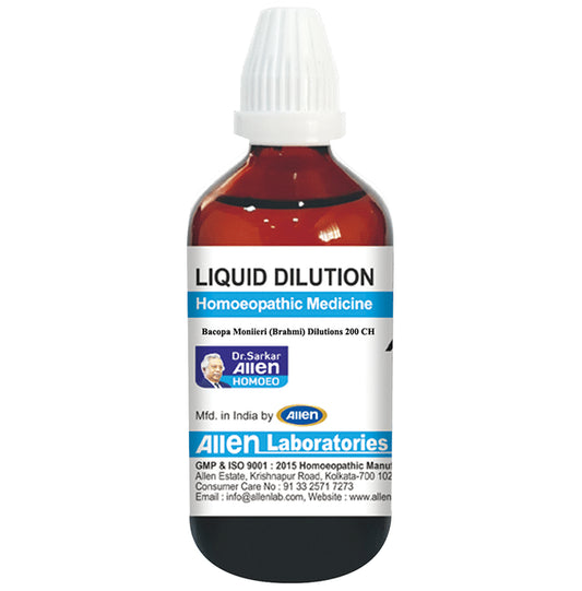 Allen Laboratories Bacopa Moniieri (Brahmi) Liquid Dilution 200 CH
bottle of 30 ml Dilution