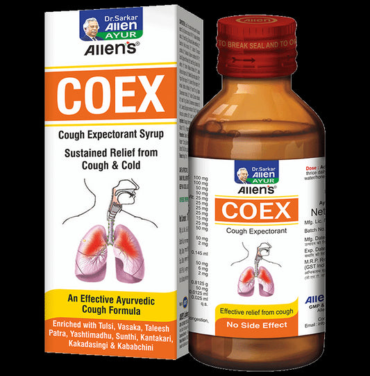 Allen Laboratories Coex Cough Expectorant Syrup
bottle of 100 ml Syrup