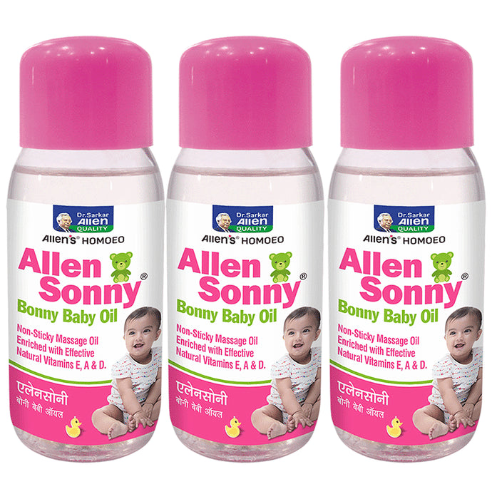 Allen Laboratories Sonny Bonny Baby Oil (200ml Each) Bottle
combo pack of 3 bottles