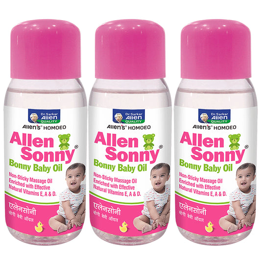 Allen Laboratories Sonny Bonny Baby Oil (200ml Each) Bottle
combo pack of 3 bottles