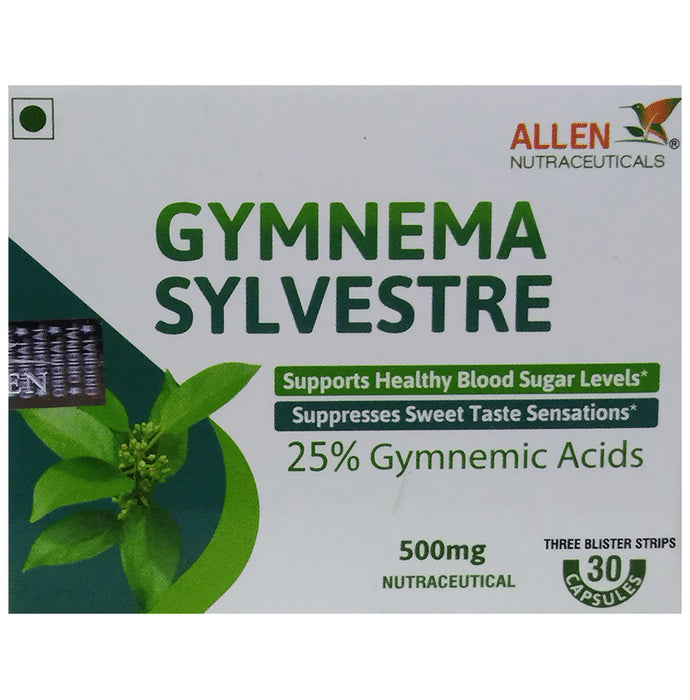 Allen Nutraceutical Gymnema Sylvestre Vegetaraian Capsule
box of 30 vegicaps