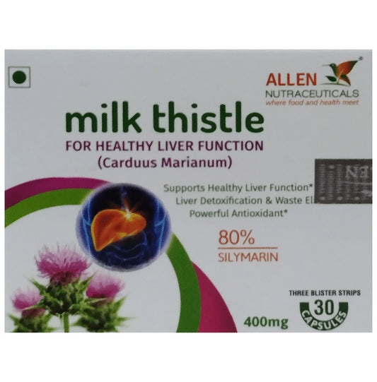 Allen Nutraceutical Milk Thistle 400mg Capsule
box of 30 capsules