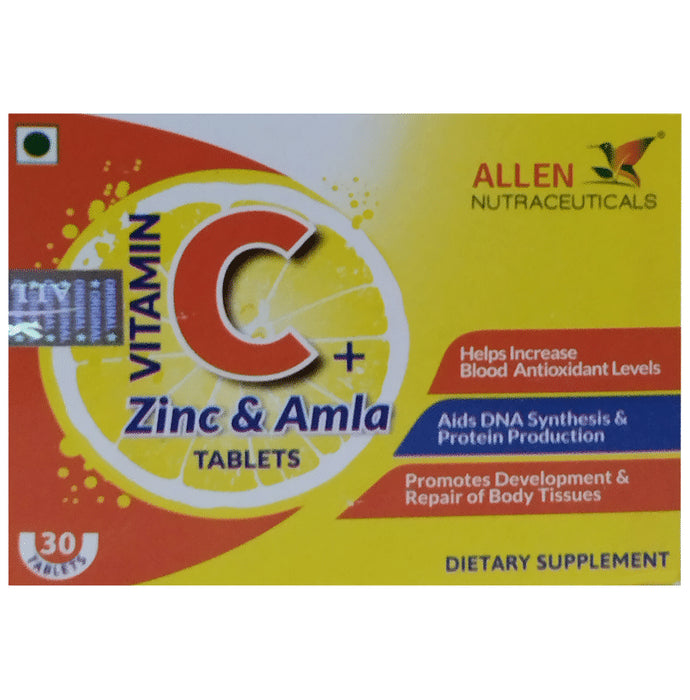 Allen Nutraceutical Vitamin C + Zinc & Amla Tablet
strip of 30 tablets