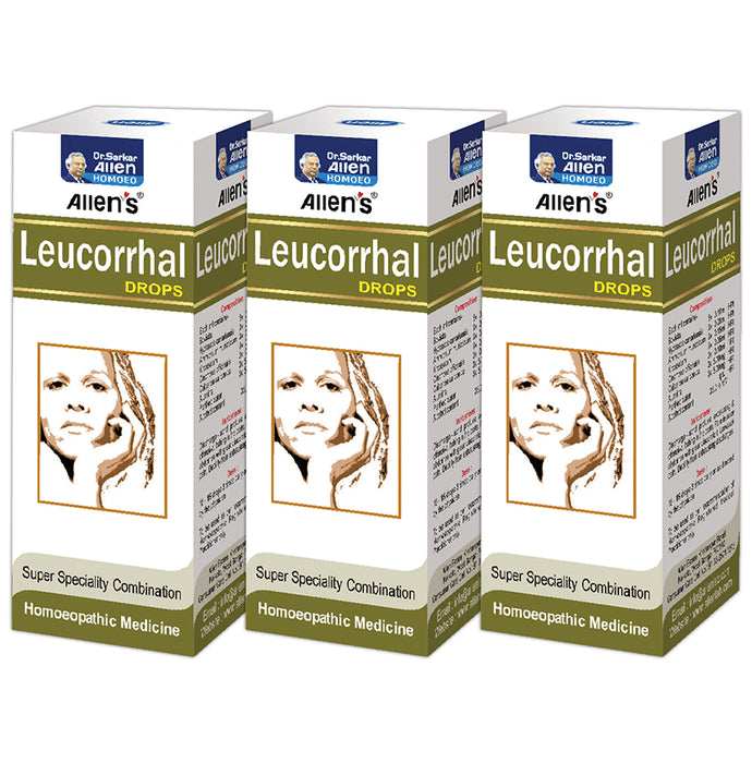 Allen's Leucorrhal Drops (30ml Each)
combo pack of 3 bottles