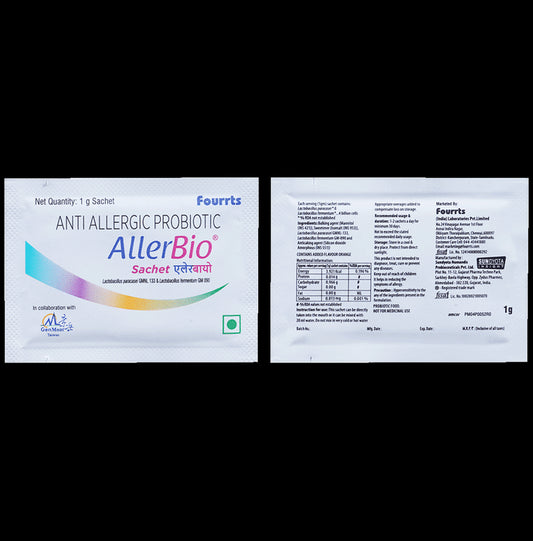 Allerbio Anti-Allergic Probiotic Sachet
packet of 1 gm Sachet
