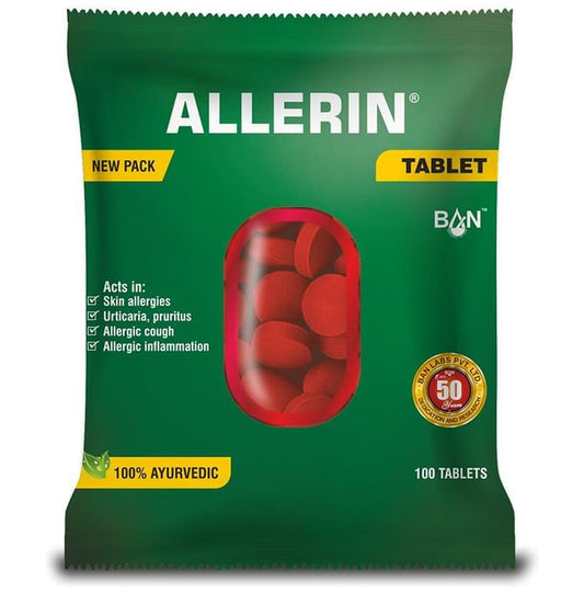 Allerin Tablets for People Suffering from Skin Allergies Tablet
packet of 100 tablets