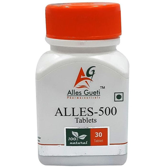 Alles 500 Tablet
bottle of 30 tablets