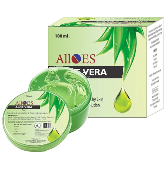 Alloes Aloe Vera Gel for Pimples & Wrinkles Solution
jar of 100 ml Gel