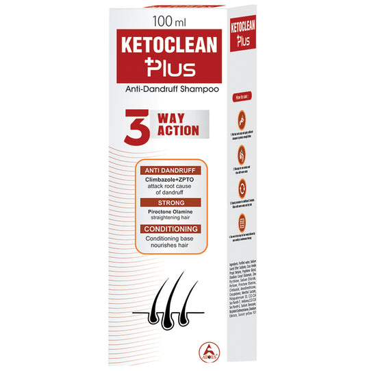 Alloes Anti-Dandruff Ketoclean Plus Shampoo with Climbazole & ZPTO
bottle of 100 ml Shampoo