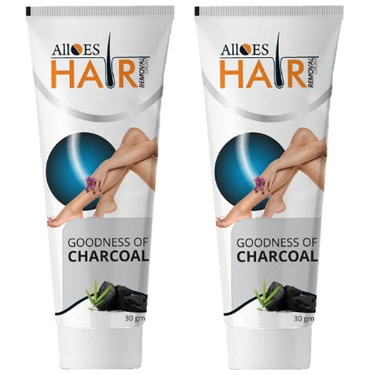 Alloes Hair Removal Cream with Goodness of Charcoal (30gm Each)
combo pack of 2 Tubes
