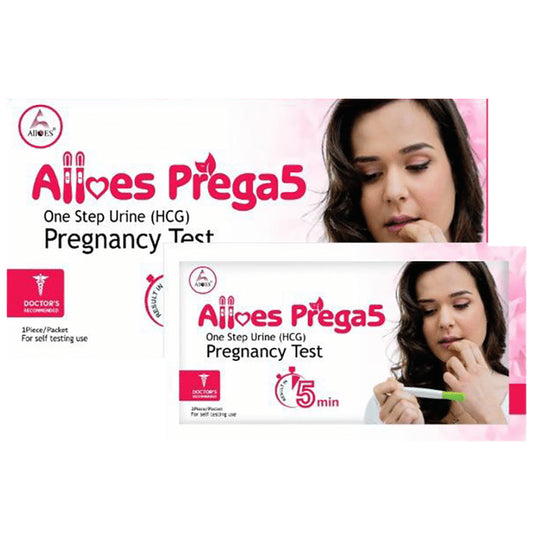 Alloes Prega5 One Step Urine (HCG) Pregnancy Test Kit
combo pack of 3 kit