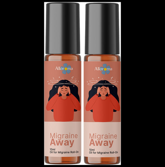 Alloroma Migraine Away Roll-On Oil (10ml Each)
combo pack of 2 bottles