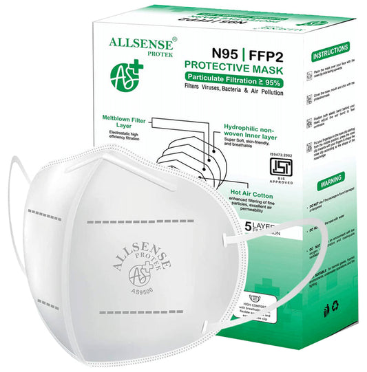 Allsense Protek AS9500 N95 FFP2 Protective Mask with Earloop
combo pack of 3 masks