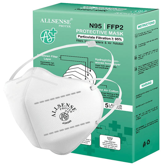 Allsense Protek AS9500 N95 FFP2 Protective Mask with Headloop
combo pack of 3 masks