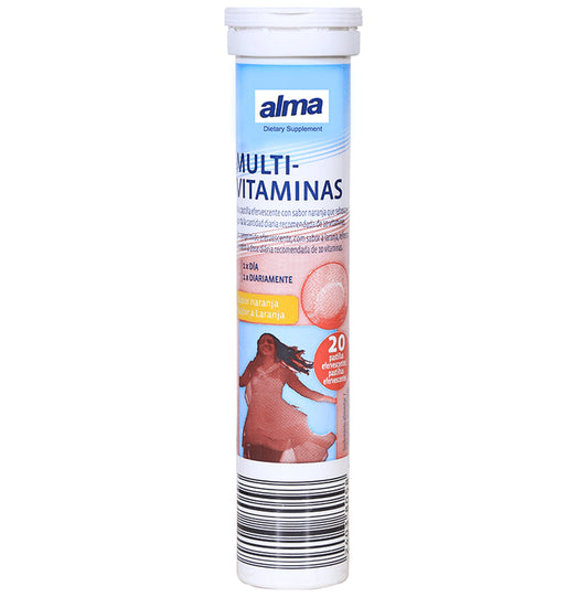 Alma Multi-Vitaminas Effervescent Tablet
bottle of 20 Effervescent Tablet