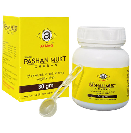 Almaq Pashan Mukt Churan
bottle of 30 gm Churna
