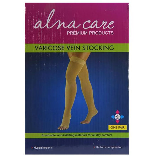 Alna Care Varicose Vein Stocking Medium
box of 1 Pair of Stockings