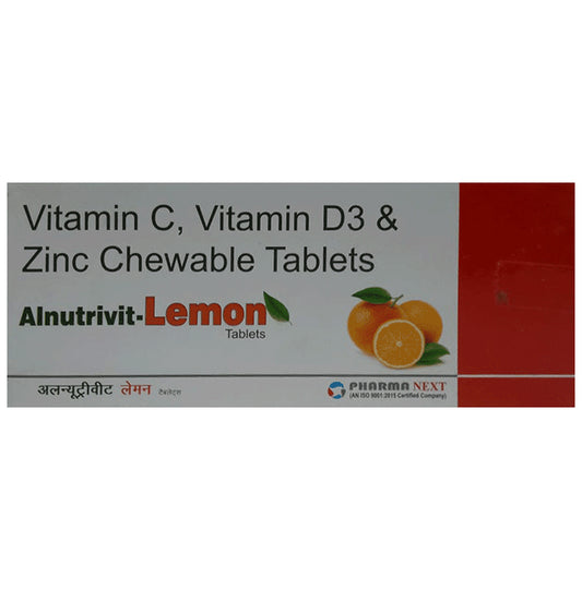 Alnutivit-Lemon Chewable Tablet
strip of 10 Chewable Tablets