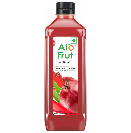 Alo Frut Anaar Aloevera Chunks & Juice
bottle of 300 ml Juice