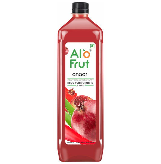 Alo Frut Anaar Aloevera Chunks & Juice
bottle of 1 Ltr Juice