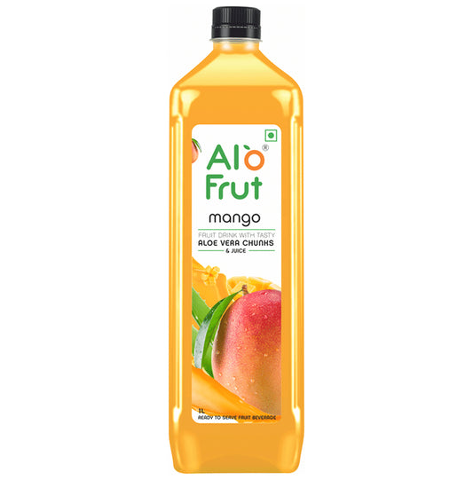 Alo Frut Mango Aloevera Chunks & Juice
bottle of 1 Ltr Juice