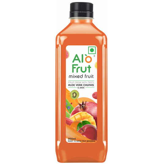 Alo Frut Mixed Fruit Aloevera Chunks & Juice
bottle of 300 ml Juice