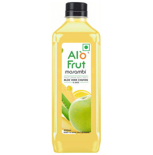 Alo Frut Mosambi Aloevera Chunks & Juice
bottle of 300 ml Juice
