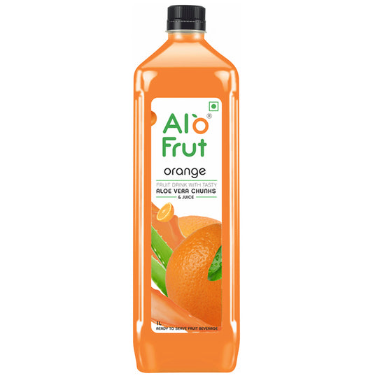 Alo Frut Orange Aloevera Chunks & Juice
bottle of 1 Ltr Juice