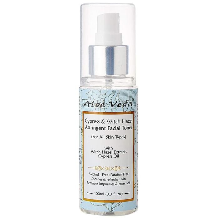 Aloe Veda Cypress & Witch Hazel Astringent Facial Toner
bottle of 100 ml Toner