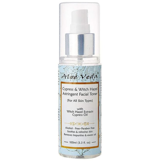 Aloe Veda Cypress & Witch Hazel Astringent Facial Toner
bottle of 100 ml Toner
