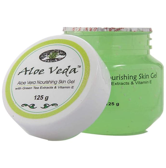 Aloe Veda Nourishing Aloe Vera Gel (with Green Tea Extracts & Vitamin E)
jar of 125 gm Gel