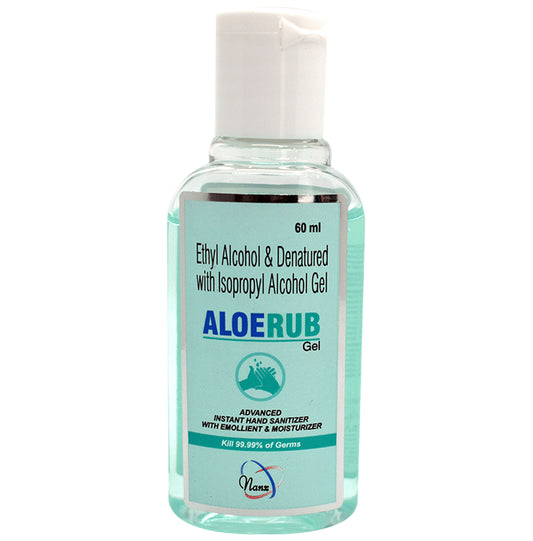 Aloerub Hand Sanitizer Gel
bottle of 60 ml Sanitizer