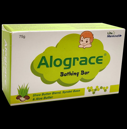 Alograce Mild & Gentle Cleansing Bar for Babies | Moisturises Skin with Aloe Vera & Shea Butter
packet of 75 gm Soap