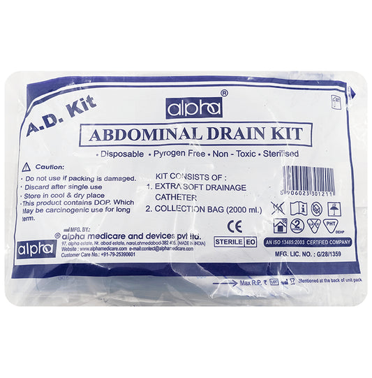 Alpha Abdominal Drain Kit
packet of 1 Kit