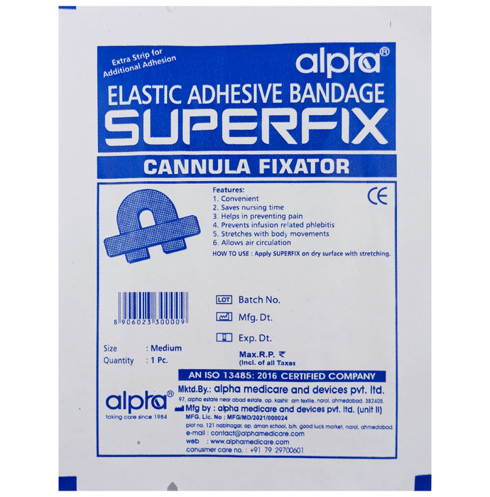 Alpha Elastic Adhesive Bandage Superfix Cannula Fixator
packet of 1 Bandage