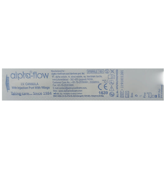 Alpha Flow IV Cannula 18G
packet of 1 Cannula