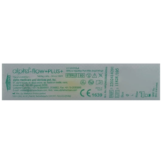 Alpha Flow IV Cannula 24G
packet of 1 Cannula