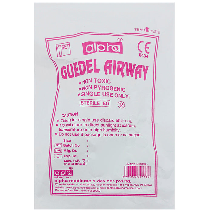 Alpha Guedel Airway Size 0
packet of 1 Unit