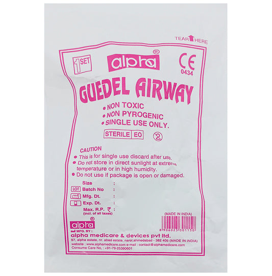 Alpha Guedel Airway Size 0
packet of 1 Unit