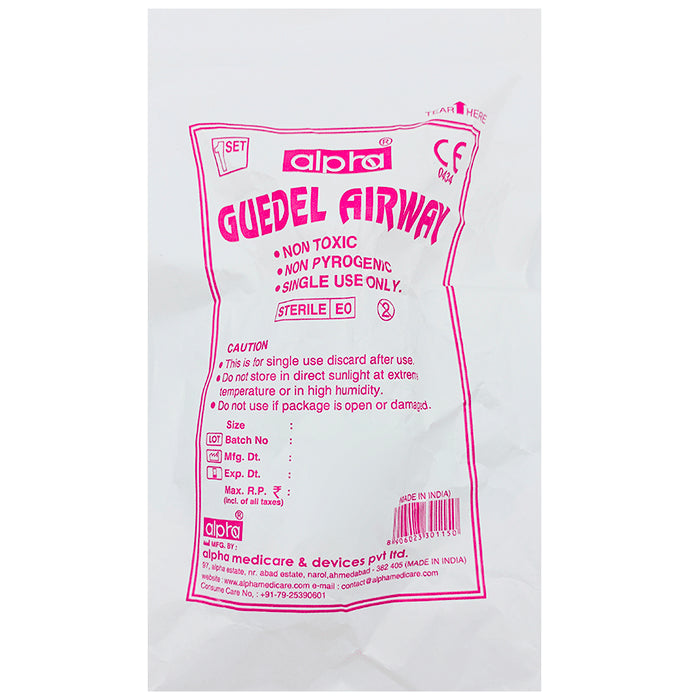 Alpha Guedel Airway Size 4
packet of 1 Unit